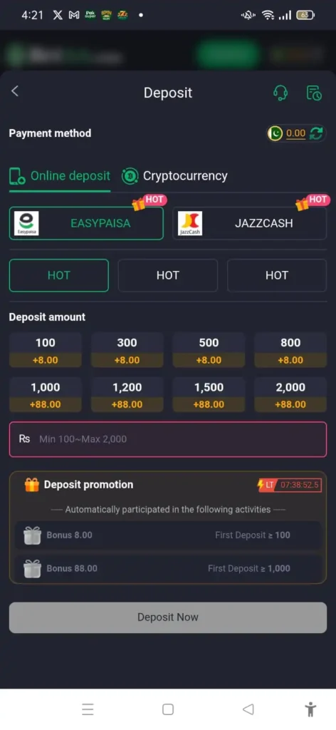 Bet AA Game Deposit and Withdraw