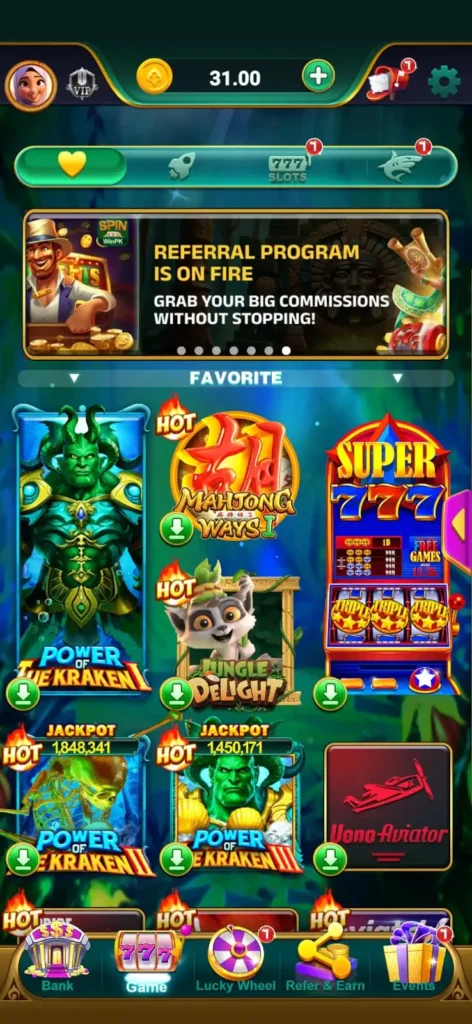 Games in PKRSPIN Game App